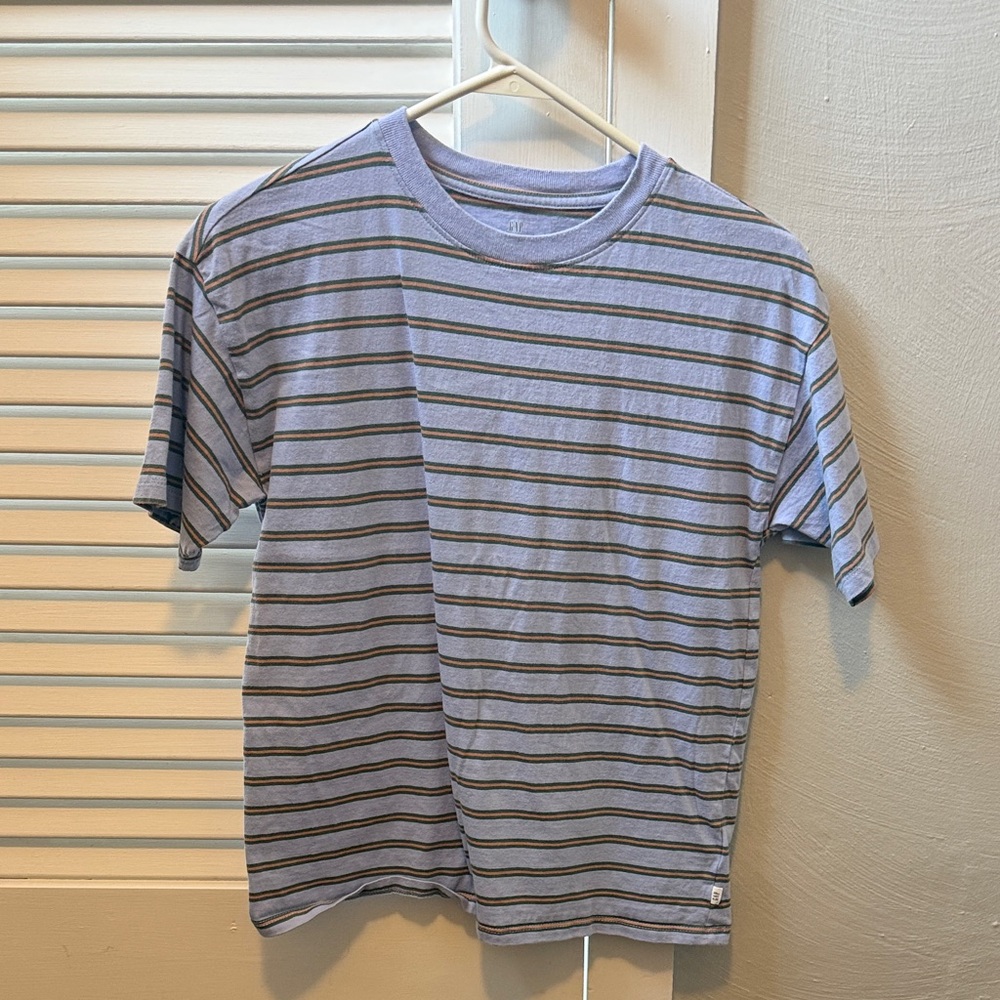 GAP Light Blue Tee with Thin Stripes